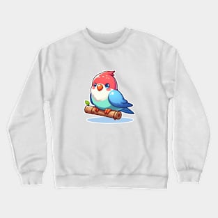 cute lovebird cartoon illustration Crewneck Sweatshirt